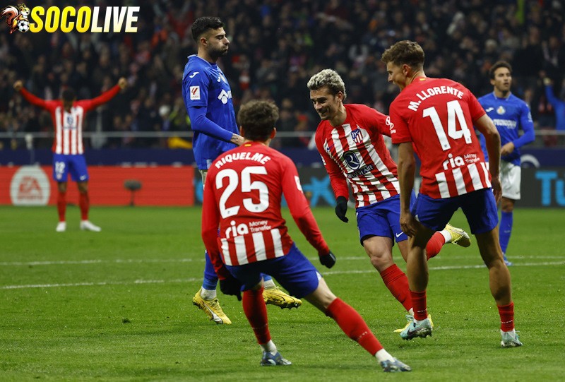 Atletico Madrid sẽ đối đầu với Getafe trên sân nhà