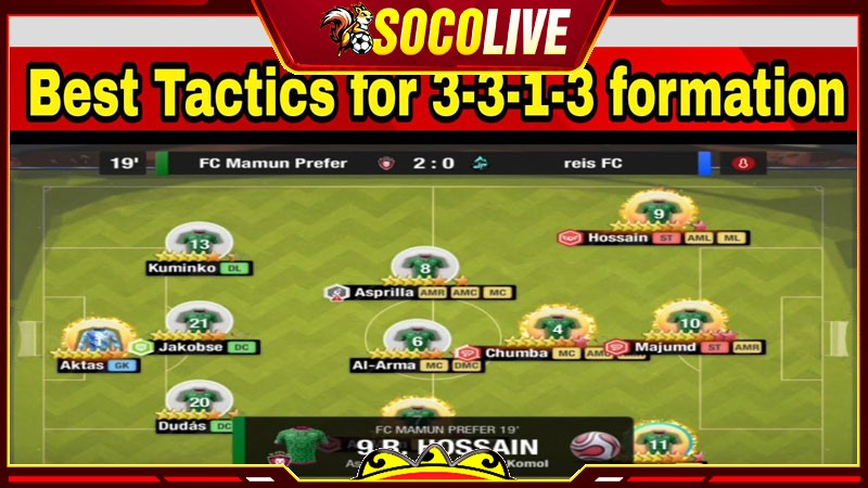 Sơ đồ bóng đá 3-3-1-3 là như thế nào?