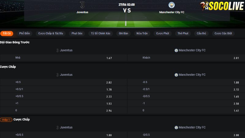 Juventus vs Man City