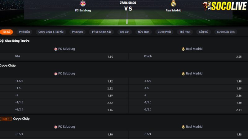 Salzburg vs Real Madrid